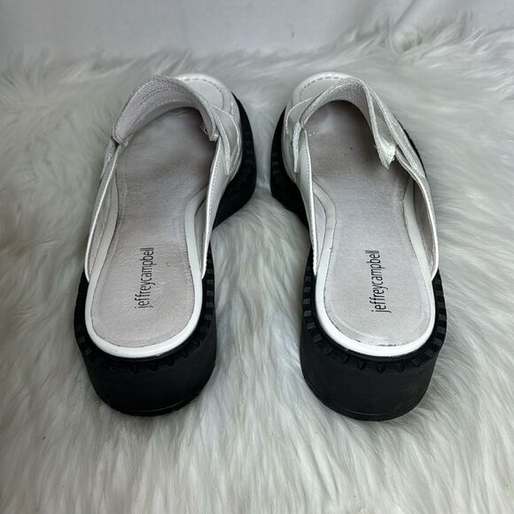 Jeffrey Campbell NWOT White Biblio Mules Sz 11 - Picture 4 of 7